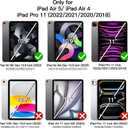 JETech Kids Case for iPad Pro 11 Inch (2022/2021/2020/2018 Model), iPad Air 5/4 (10.9-Inch) with Built-in Screen Protector, Shockproof Full-Body Handle Stand Tablet Protective Cover (Blue)