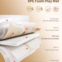 Baby Play Mat, 50 x 50 Inch Floor Mat with XPE Foam,Foldable & Reversible Baby Floor Play Mat, Perfect Baby Foam Playmat for Baby Playpen, Waterproof PlayMats for Babies, Infants,Indoor& Outdoor