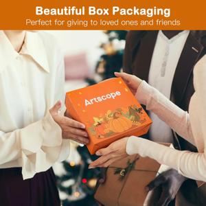 2 x Artscope Fall Decorative Throw Pillow Covers 20x20 Inch Set of 4, Happy Fall Pumpkin Truck Thankful Grateful Blessed Outdoor Farmhouse Pillow Cases for Home Sofa Couch-Orange Beige