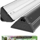 LUCKY HERP T5 Reptile Light Fixture Combo Kit 24W (New Upgrade), UVB Reptile Light Fixture with Desert UVB 10.0 22" Luminous Tube, UVA UVB Reptile Light for Lizard, Bearded Dragon, Tortoise