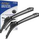 ATTKE OEM Quality Front Windscreen Wiper Blades for Jeep Wrangler 1997-2006/Porsche 911 1978-1994/Suzuki Samurai 1986-1995 (13″+13″ Front Windshield Wiper Blade Set)