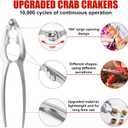 2026 Upgraded 8PCS Seafood Tool Set, Includes 2 Crab Leg Crackers, 2 Stainless Steel Crab Forks, 2 Lobster Shellers, 1 Crab Scissors and 1 Storage Box, Nut Crackers for Crab Legs (8 Pcs)