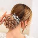 JAKAWIN Pearl Hair Accessories Bridal Hair Clip for Wedding Decorative Hair Pins Women HP065 (Silver)