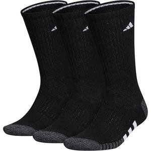 adidas Men's Cushioned Crew Socks Above The Ankle Fit with Arch Compression (3 Pairs),L