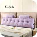 Wedge Headboard Pillows + 2 Head Roll Pillow Bed Wedge Pillow for Headboard Large Bolster for Bed Rest Reading Pillows Backrest Pillows for Sitting in Bed Backrest Positioning Support (Lilac)