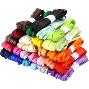 30 Pcs 1/8 Inch 180 Yards Solid Color Ribbon Double Faced Satin Ribbon for Crafts Gift Wrapping Wedding Happy Birthday Party Wreath Baby Shower Decoration, 30 Colors