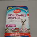 Simple Solution Female Dog Diapers  Disposable Diapers for Potty Training, Incontinence, and Heat Cycle Protection  Leak-Proof Fit for Small Dogs, 1219 Inch Waist  30 Count