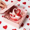 DN DECONATION Valentine Gnomes Decorations, Valentines Gnome Figurines Decorations for Home Table Indoor Collectible Sweet Gifts for Him (Set of 2, Red and Pink)