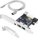Firewire Card,Internal Firewire Port Cards,1394A PCIE 4-Ports FireWire 400 Expansion Card for Windows Desktop PCs