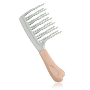 Wide Tooth Comb for Curls, Detangling Comb with Double Row Wavy Tooth for Curly/Wavy/Thick/Long/Wet & Dry Hair, Detangler Hair Brush Large Tooth Shower Hair Comb for Women Girl Men (Green)