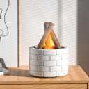250ml Ultrasonic Fireplace Firewood Flame Fire Bonfire Aroma Diffuser Humidifier, Fake Fireplace Wood Campfire Nightlight Aromatherapy Oil Diffusers, Fall Winter Diffuser for Home Large Room Office
