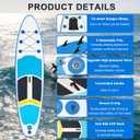 Inflatable Stand Up Paddle Board with Premium SUP Accessories
10'4" Ultra-Light Paddleboard, Durable Non-slip Deck, Fins, Paddle, Pump, Backpack, Leash, For All Skill Levels