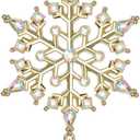 Christmas Ornaments Metal Snowflake Ornament for Christmas Tree, 2025 Hanging Ornament for Winter Window Decor Xmas Party Supplies