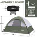 Camping Tent 2-4 Person, Waterproof Windproof Tent with Rainfly Easy Set up-Portable Dome Tents for Camping