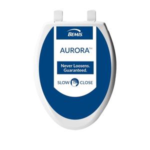 Bemis Aurora Slow Close Toilet Seat, Easy Clean Hinges and Adjustable Perfect Fit Plastic Seat, Made in USA, Elongated, White
50+ bought in past month