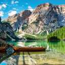 Ravensburger - Pragser Wildsee, Italy - 1000 Piece Jigsaw Puzzle - Stunning, Peaceful Lake with Rustic Boats - Majestic Mountains & Lush Forest - Ideal Gift - Frameable Art - Puzzles for Adults
