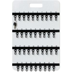 24'' x 16'' Key Rack Wall Mount with 38 Numbered Self Closing Hooks 24'' x 16'' Felt Key Holder Board Storage for Car Dealer Property Manager Valet Parking Residential Small Businesses