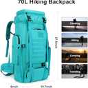 Hiking Backpack for Men 70L/100L Camping Backpack Military Rucksack Molle 3 Days Assault Pack for Climbing (70l-lake-blue)