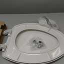 Bemis 7300SLEC Slow Close Toilet Seat, Easy Clean Hinges and Durable Plastic Seat, Made in USA, Elongated, White