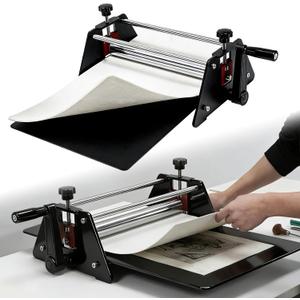 Printing Press, Basic Etching Machine, Professional Printing Machine with Felt & Base Plate, Fit for Etching, Embossing, Monotype, Lithography, Relief Block Printing, 11 ""L x 10"" W x 7.2 ""H