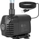 AquaMiracle 1160GPH Submersible Water Pump with 11.5ft High Lift, Pond Pump Aquarium Pumps for Fish Tank, Fountain, Waterfall, Statuary, Water feature, Hydroponics