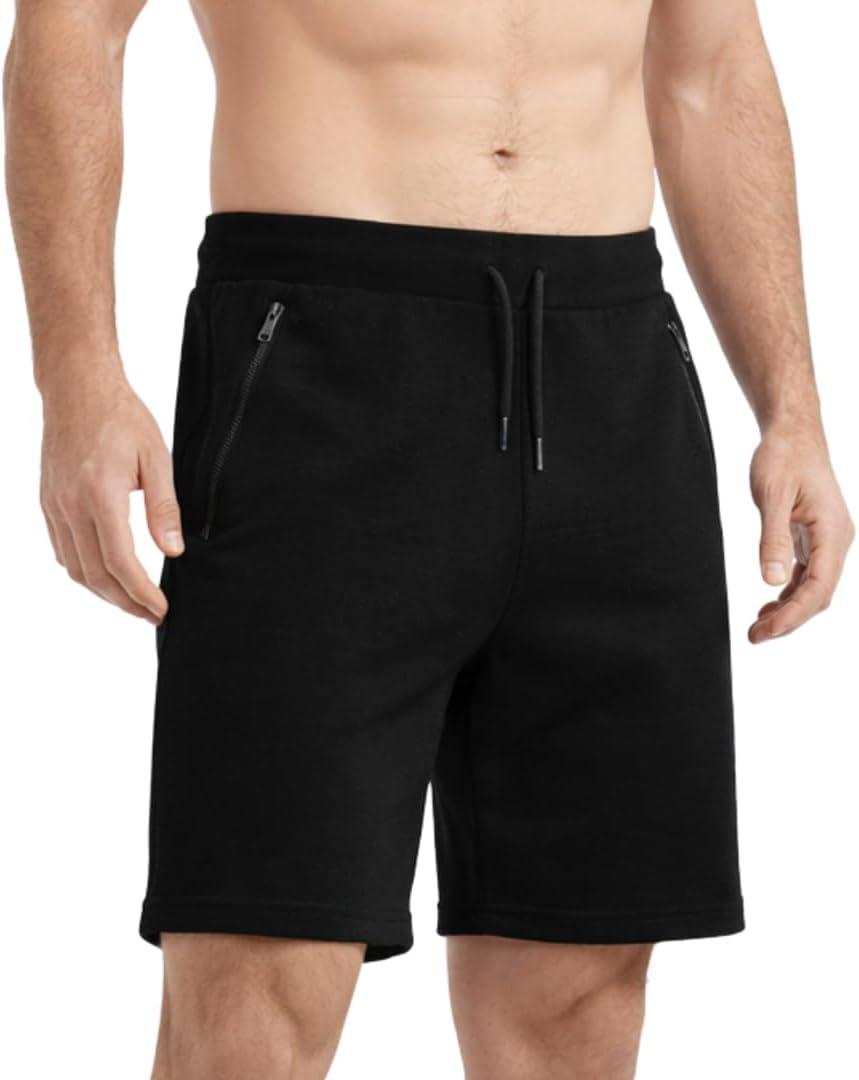 Mens 100% Merino Wool Training Shorts  Athletic Fit  Plastic-Free Contact (Medium, Black)