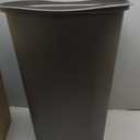 Rubbermaid Spring Top Trash Can with Lid 13 Gallon Gray Plastic Garbage Bin for Home/Kitchen/Office/Garage