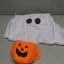 Ghost Costume for Kids,Toddler Ghost Costume with Pumpkin Bag,Spooky Halloween Costumes Boys Girls Cosplay Dress Up