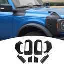 for Bronco Corner Edge Protector Set Anti Scratch Guards Protector,Cowl Body Armor Outer Cowl Covers for Ford Bronco 2021-Present Black ABS Exterior Accessories 8pcs