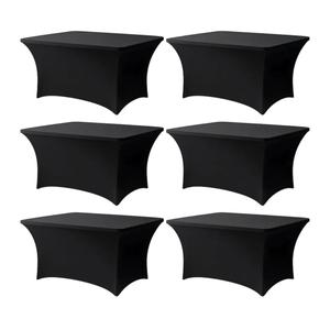 Fitted Stretch Rectangle Spandex Tablecloth
Wrinkle-resistant Poly-spandex Tablecloth (48"x30") Washable Table Cover for Party, Dining, Wedding, Banquet and Festival, 6 pcs