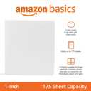 Amazon Basics 3-Ring Binder, 1-Inch, Customizable, with Pockets for Organization, White, 1-Pack