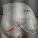 Whats Bedding White Queen Size Feather Down Fiber Comforter, Filled with Feather and Down Fiber, All Season Fluffy Ultra Soft 100% Cotton Duvet Insert, Luxury Hotel Bedding Style Comforter,90"x90