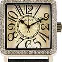 Square Face Watches for Women, Vintage Brown Leather Band for Small Wrist, Lady Big Dial Rectangle Retro Watch with Rose Goldn Frame, Dainty Decoration for Anniversary, Business, Outdoor Fastival