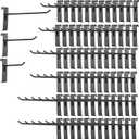 Sumnacon Gridwall Hooks 75 Pcs 4/6/8 Inch Hooks for Grid Wall Panel Notch Grid Wall Hanging Hooks Grid Wall Hangers Sturdy Metal Display Hooks for Grid Wall for Craft Show,Retail Dispaly,Black