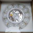 Dia 16" Modern Ring Chandeliers Gold Round Pendant Light Fixture Globe Chandelier for Dining Room Living Room Bedroom