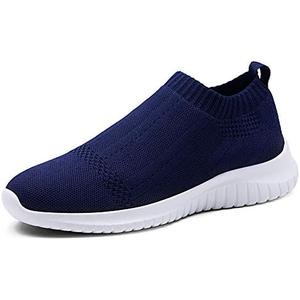 TIOSEBON Women's Walking Sock Shoes Elastic Knit Lightweight Slip on Breathable Yoga Sneakers, 41