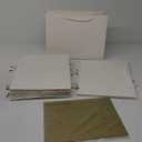 Ohuimrt 12 Pack 16" Extra Large Gift Bags with Tissue Paper, White Kraft Paper Gift Bags with Ribbon Handles for Holiday Shopping Retail Merchandise Business, 16 x 6 x 12 Inches