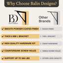 L Brackets for Shelves by Balin Designs for 8 inch - 10 Loom Style Shelves  Heavy Duty Decorative Shelf Brackets - Antique Rustic Farmhouse Mantel Shelf Bracket - Included Hardware - Set of 4