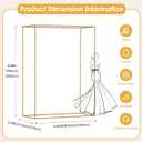 4.95 * 6.56 FT Metal Arbor Frame Stand, Garden Arch Trellis for Plants, Wedding Decor Backdrop Flower Stand, Gold