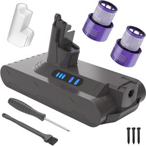V10 Battery Replacement, Extended Run 100mins Bateria Compatible with SV12 V10 Animal/Absolute/Fluffy/Motorhead/Allergy/Total Clean Cordless Stick Vacuum Cleaner (Not Fit for V12/SV10)