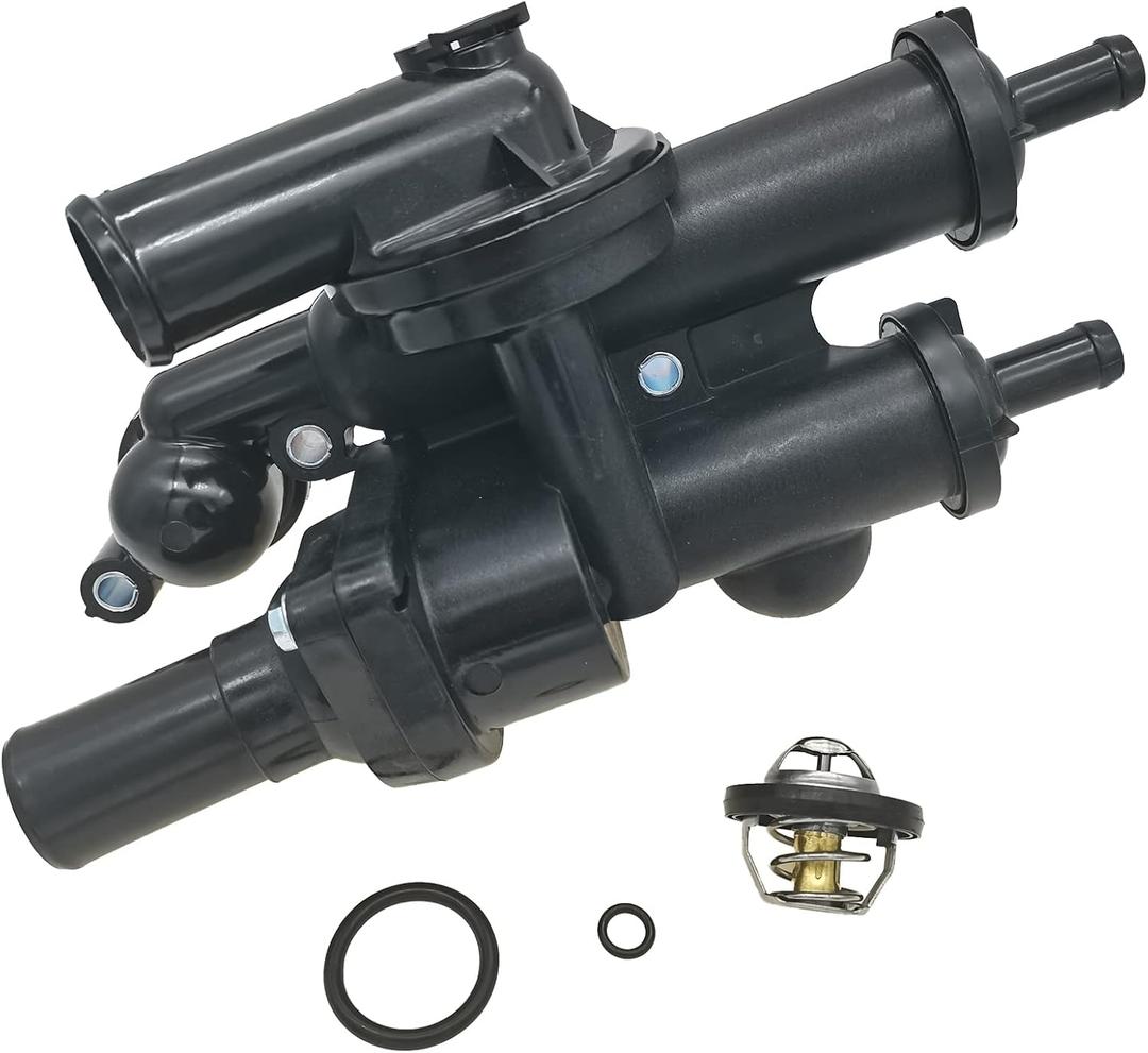 Thermostat Housing Assembly 68003582AB 902-319 Compatible with Chrysler 200 2011-2014 Sebring 2008-2010 Dodge Avenger 2008-2014 Journey 2009-2017 Jeep Compass 2009-2017 Patriot 2013-2017