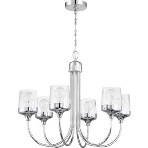 Craftmade 58126-CH Wrenn Chandelier, 6-Light 360 Total Watts, Chrome, Bulb(s) Not Included