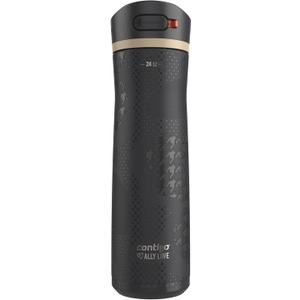 Contigo x Ally Love Ashland Chill 2.0, Stainless Steel, Spill Proof Water Bottle with AutoPop Easy Lean Lid, BPA Free, 24oz, Licorice, (Pack of 1)