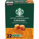 Starbucks K-Cup Coffee Pods, Caramel Naturally Flavored Coffee For Keurig Brewers, 100% Arabica, 1 Box (22 Pods)