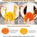 SmilePowo 5 Pack Scrub Sponge, Dual-Sided Temperature Controlled Kitchen Sponge for Dishes, Frog Bulk Sponges Household Cleaning Pads,Multi-Functional Premium Cleaning Sponges