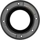 Oatey 43494 3 in. x 4 in. Fast Set Black ABS Closet Flange with Stainless Steel Ring, No Test Cap