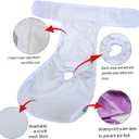 Teamoy Female Dog Diapers for Heat 4-Pack, Reusable Dog Period Diaper Wraps for Incontinence, Training & Housebreaking,M