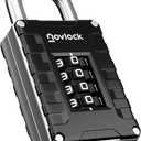 Locker Lock for Gym, School, Home & Work | 4-Digit Combination Padlock | 1-Pack, Black/Silver