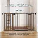 Cumbor 29.7-46" Baby Gate for Stairs, Mom's Choice Awards Winner-Auto Close Dog Gate for the House, Easy Install Pressure Mounted Pet Gates for Doorways, Easy Walk Thru Wide Safety Gate for Dog, Brown