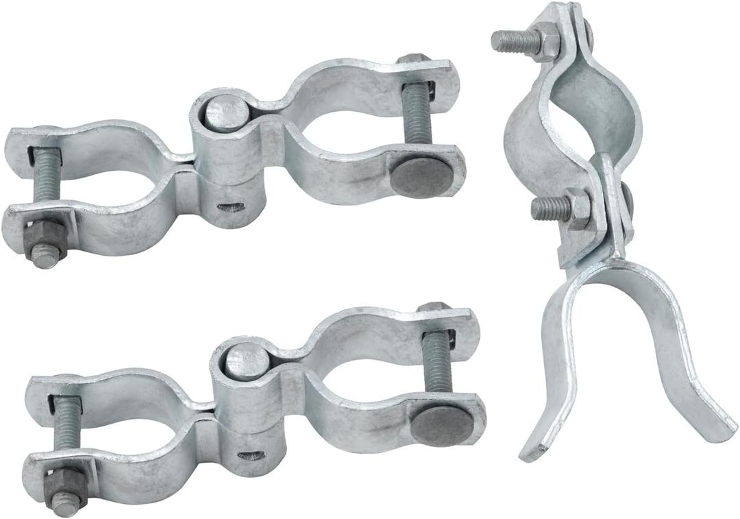 VIVIDA 1-3/8" Chain Link Gate Hinge Kit, Include Male & Female Gate Hinge, 1-3/8" Fence Fork Latch, Galvanized Steel